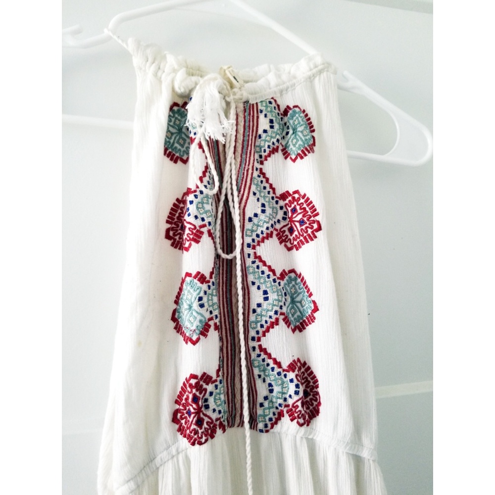 Embroidered goddess maxi dress